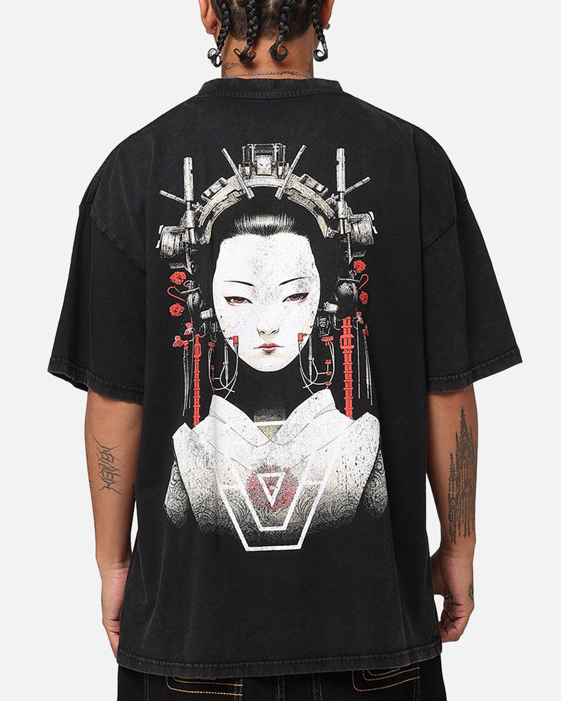 The Anti Order Geisha T-Shirt Black Acidwash