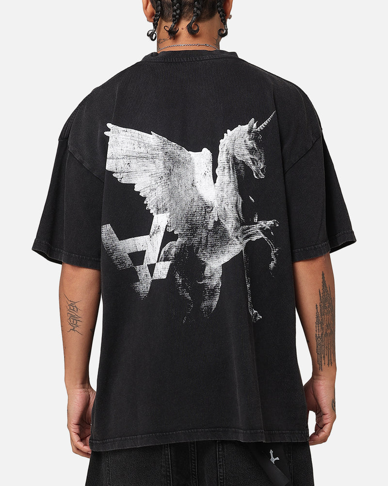 The Anti Order Pegasus Lost T-Shirt Black Acidwash