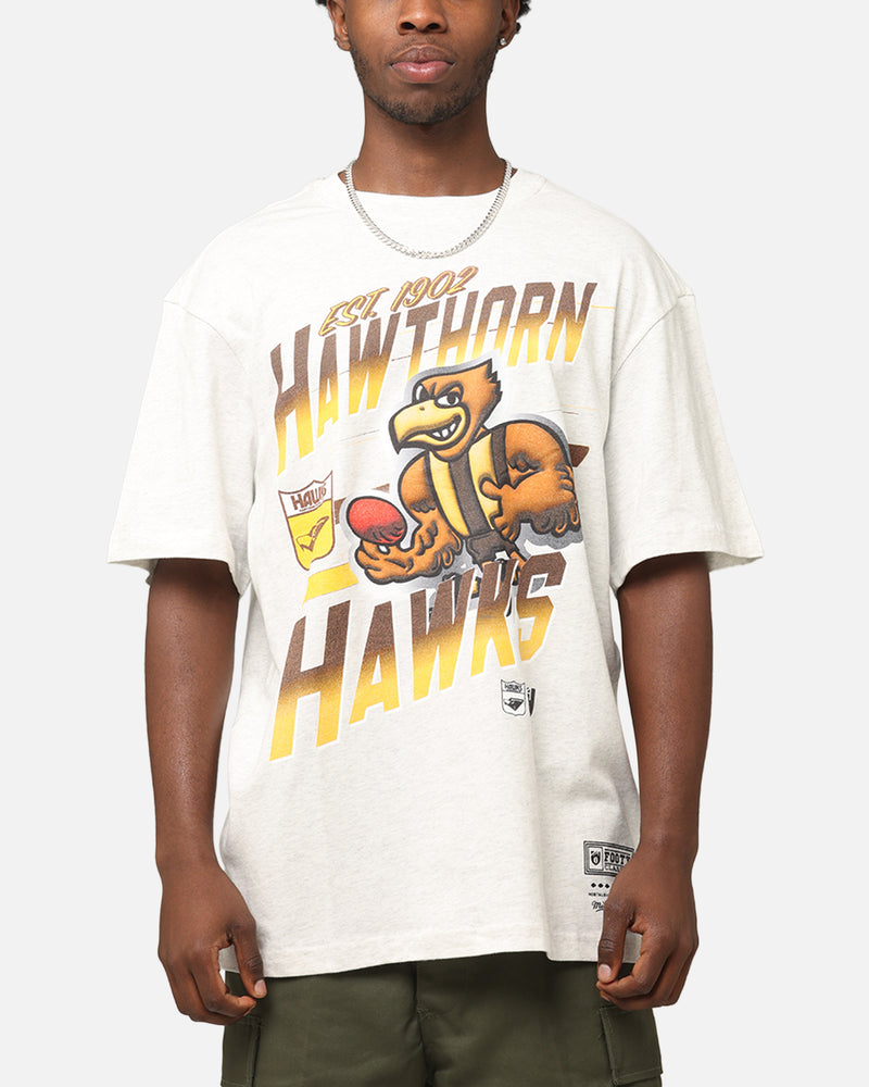 MITCHELL & NESS Mitchell & Ness Hawthorn Hawks Mascot Character T-Shirt Silver Marle