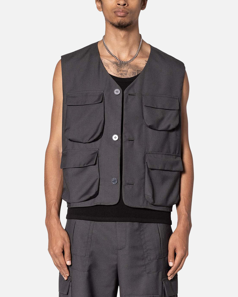 MNML MNML Bounded Gabardine Vest Grey