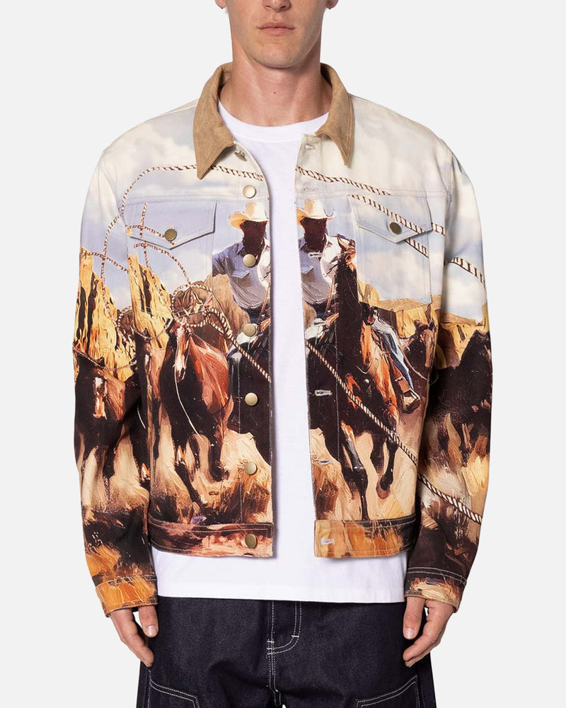 MNML MNML Cowboy Print Trucker Jacket Multi