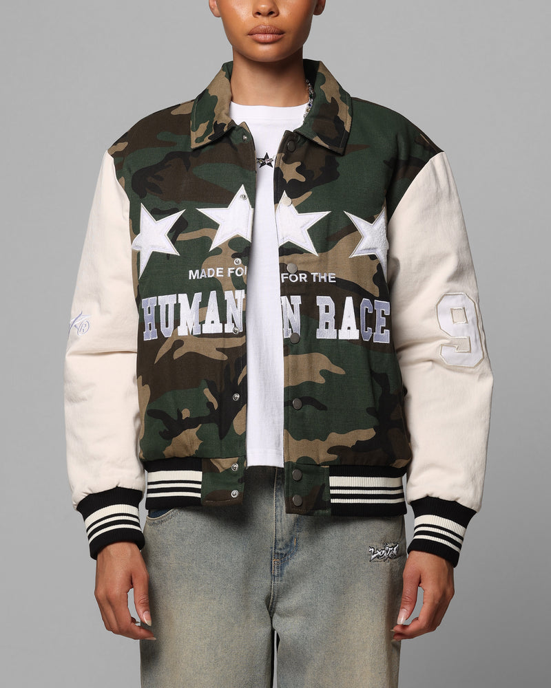 LOITER Loiter Star Child Varsity Jacket Woodland Camo