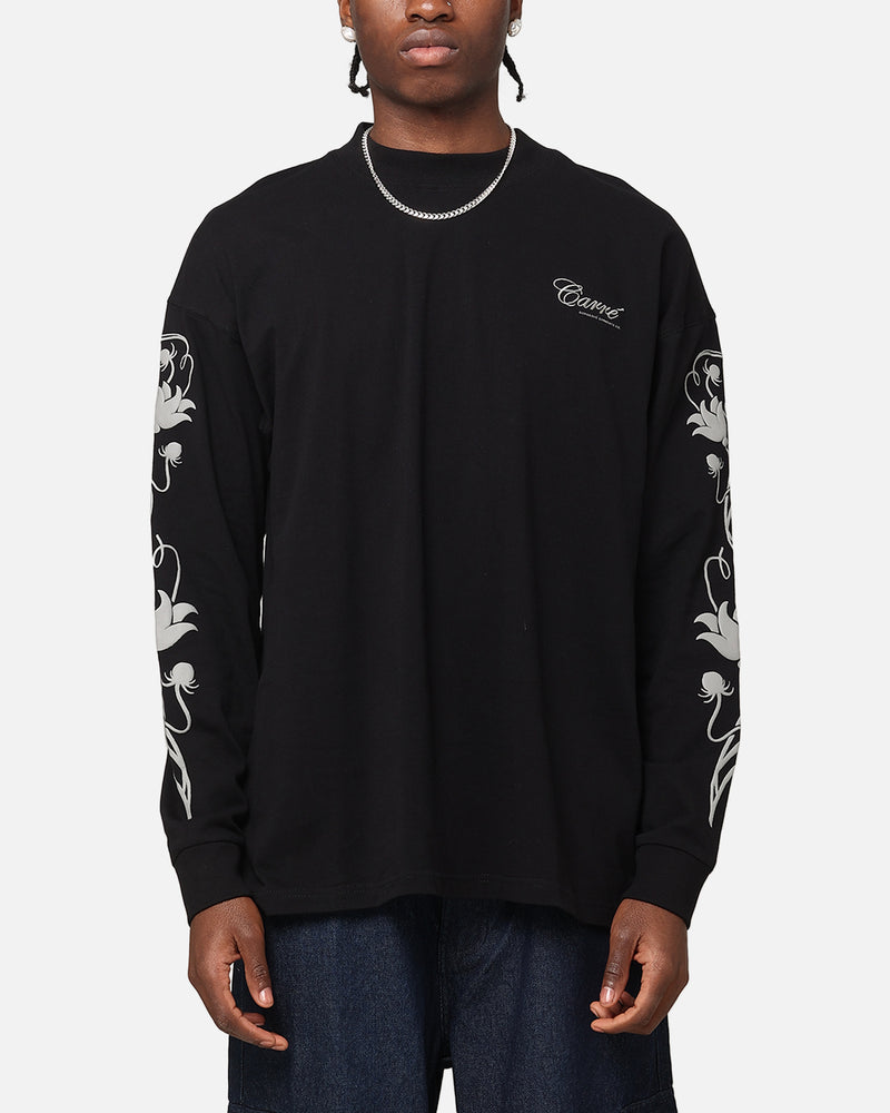 CARRE Carre Floral Oversized Long Sleeve T-Shirt Black