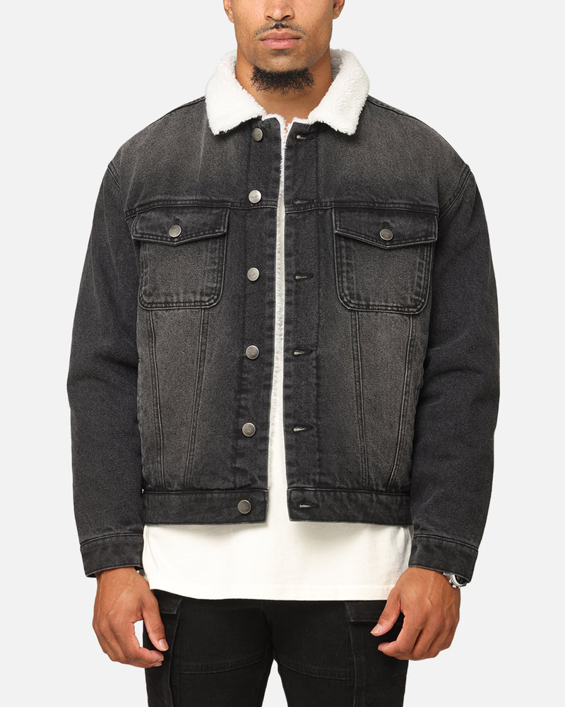 SAINT MORTA Saint Morta Sherpa Boxy Denim Jacket Black Shadow