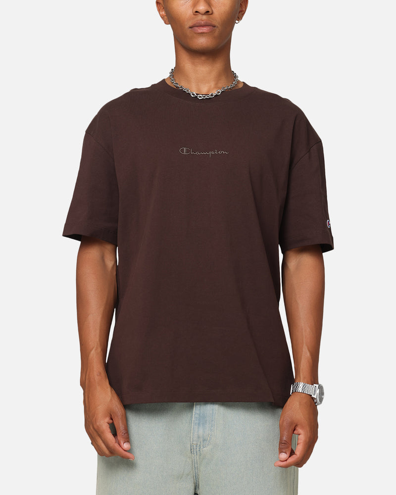 CHAMPION Champion Heritage New Script T-Shirt Brown