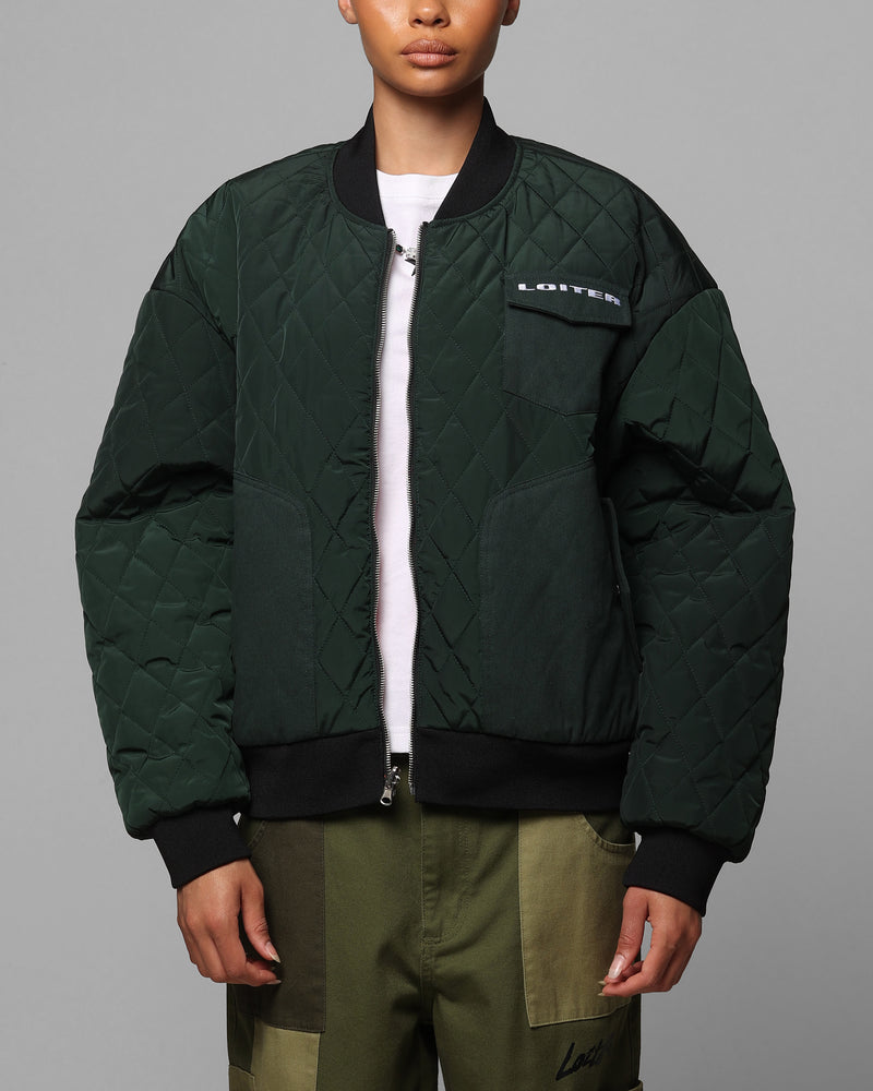 LOITER Loiter Cyber Reversible Bomber Jacket Red/Green