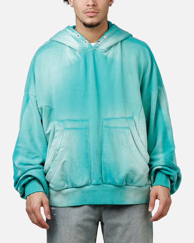 MNML MNML Double Pouch Sprayed Hoodie Green