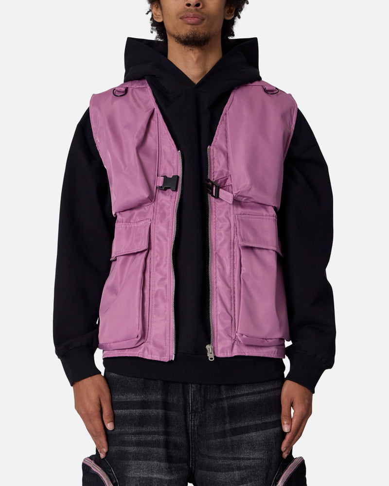 MNML MNML Nylon Utility Vest Pink