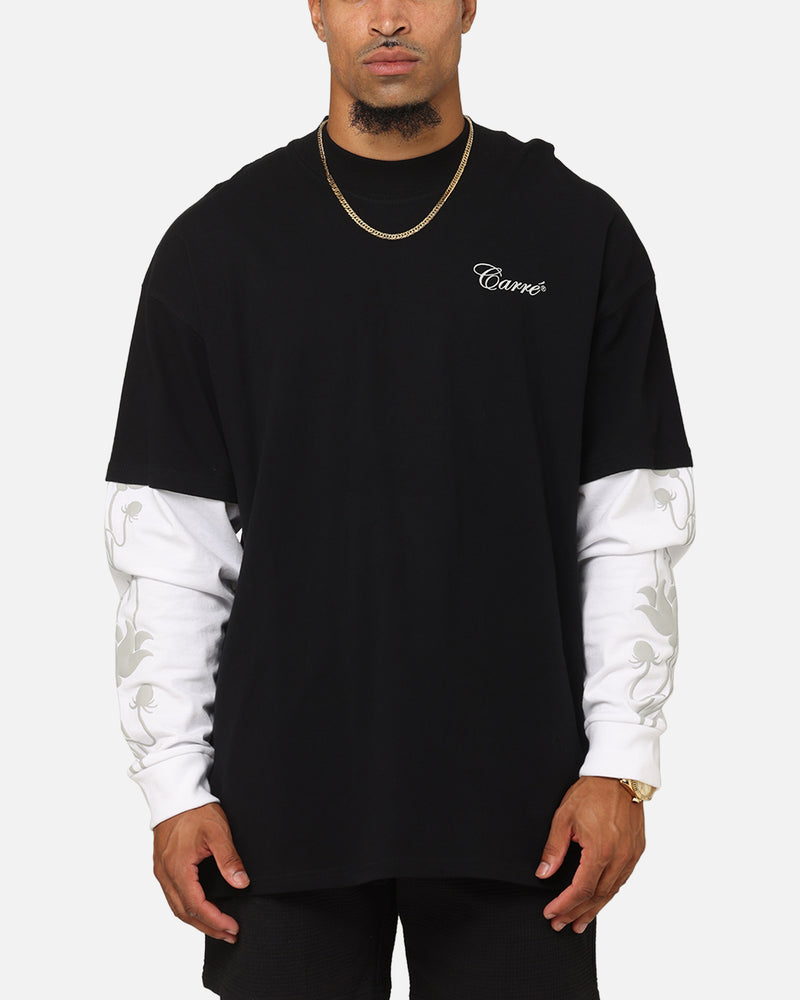 CARRE Carre Rosebowl Layered Long Sleeve T-Shirt Black/White