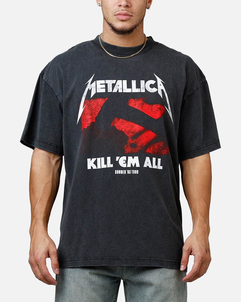 MERCH TRAFFIC Metallica 1983 Tour T-Shirt Washed Black