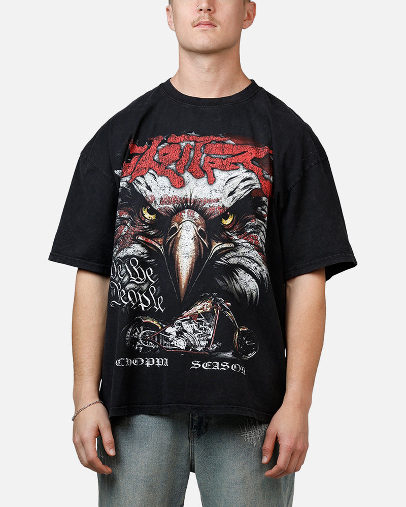 LOITER Loiter Choppa Season T-Shirt Black Acidwash