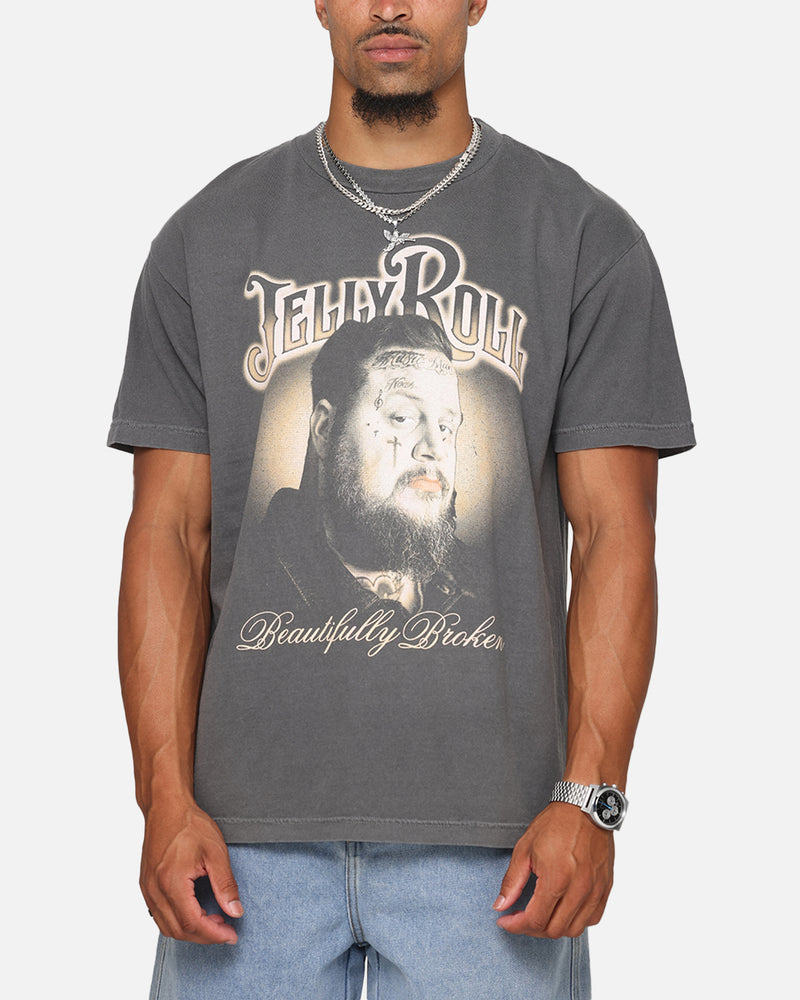 Jelly Roll Beautifully Broken Glow T-Shirt Faded Black