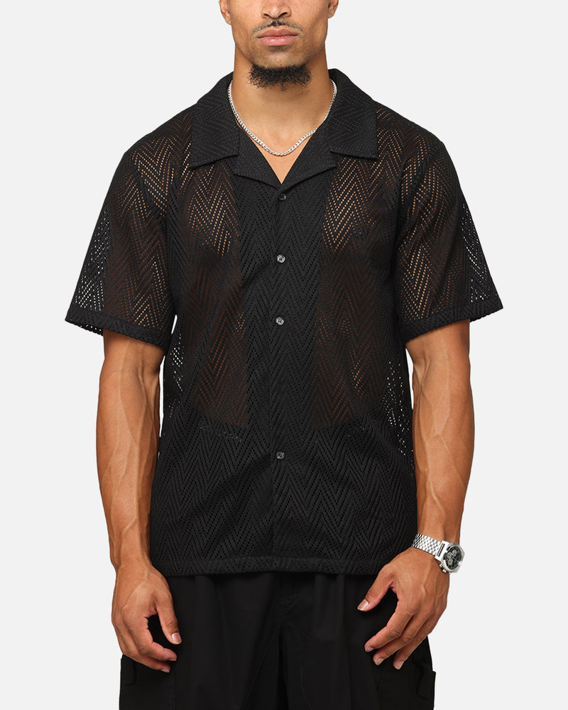 XXIII XXIII Terrace Knit Button Up Shirt Black