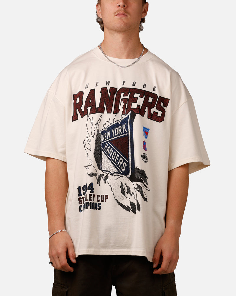 CULTURE KINGS Culture Kings New York Rangers Vintage T-Shirt Off White