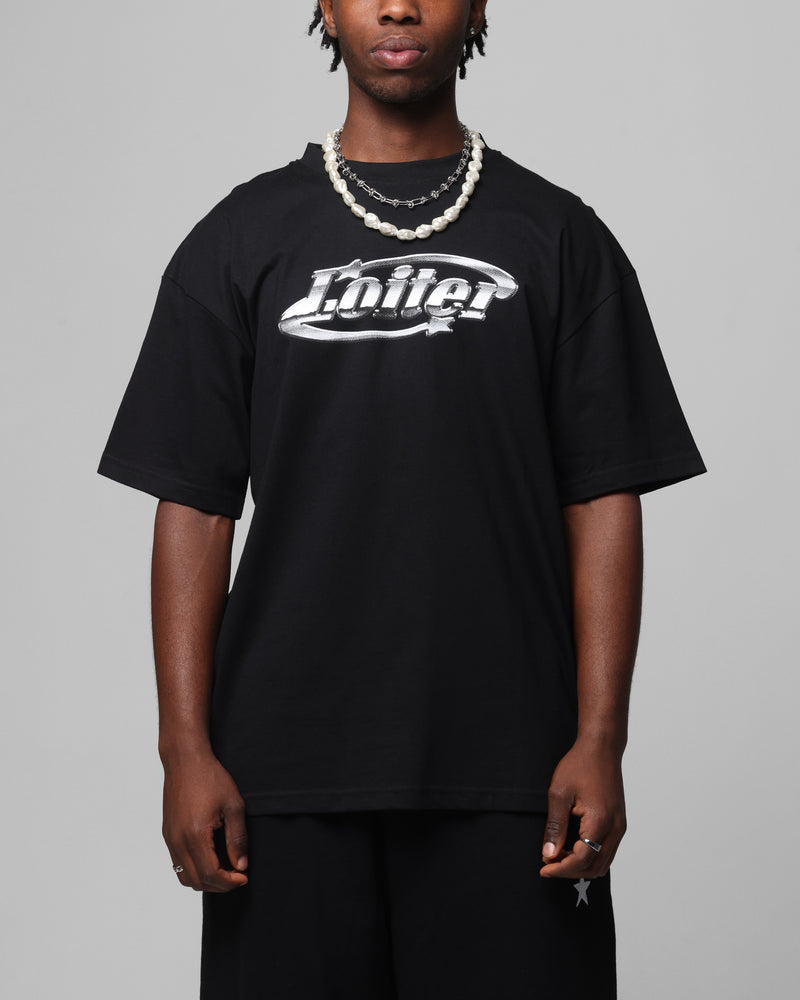 LOITER Loiter Chrome Logo T-Shirt Black