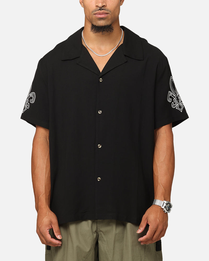 XXIII XXIII Fleur Linen Button Up Shirt Black