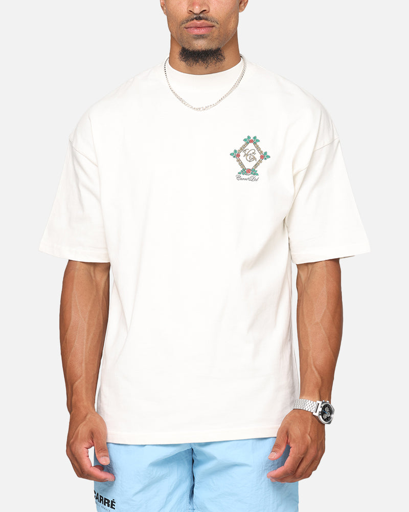 CARRE Carre Royal Patch Mock Neck T-Shirt Off White