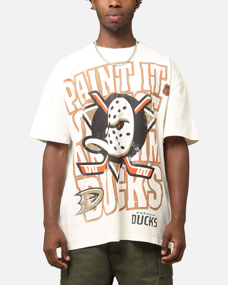 CULTURE KINGS Culture Kings Anaheim Ducks Lets Go Ducks Heavy T-Shirt Off White