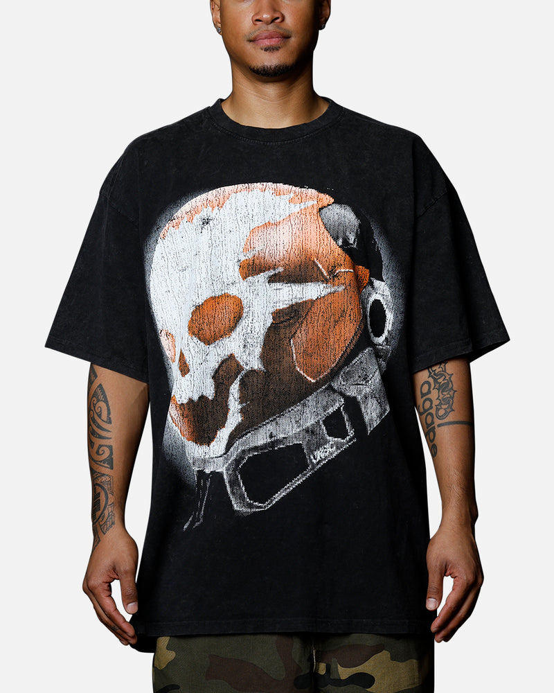 GOAT CREW Goat Crew X Halo Halo Reach Emilie Big Head Vintage T-Shirt Black Acidwash