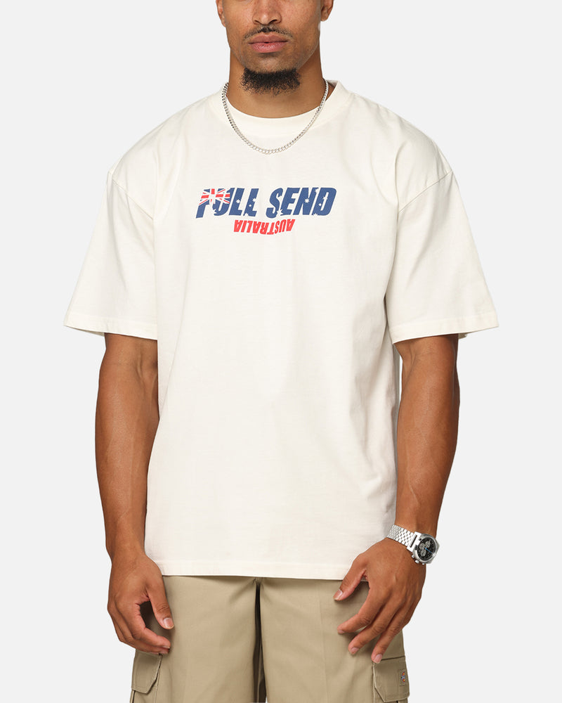 FULL SEND Full Send Aussie Send T-Shirt Off White