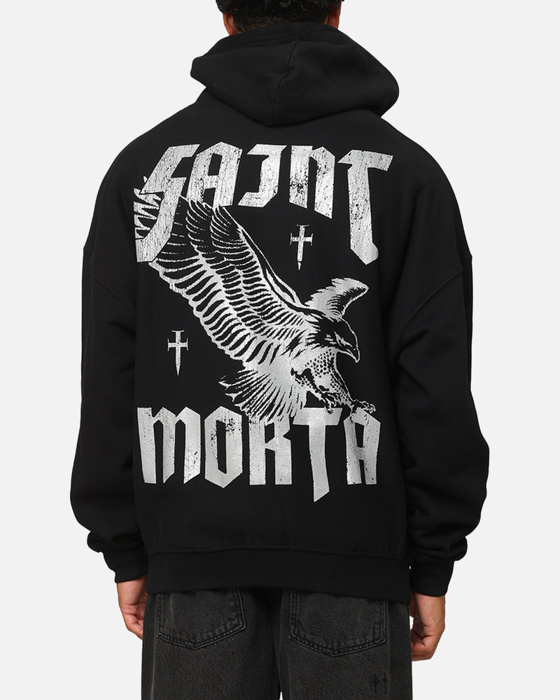 SAINT MORTA Saint Morta Ride Or Die Boxy Hoodie Black