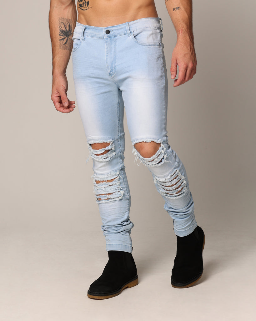 SAINT MORTA REWORK JEAN LIGHT BLUE | Culture Kings