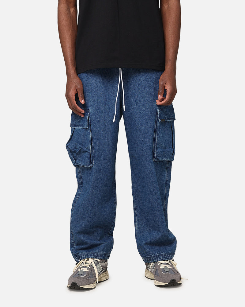 CARRE Carre Denim Superior Cargo Joggers Mid Blue Denim