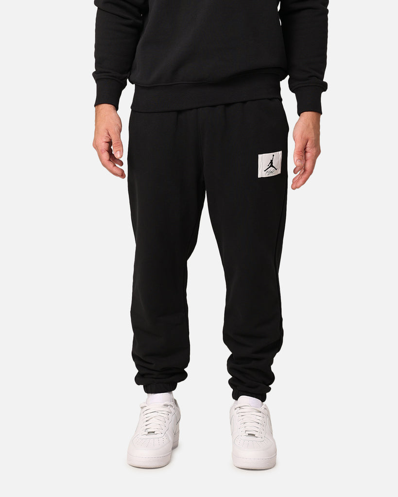 Jordan Essentials Statement Flight Fleece Sweatpants Black/Sail ...