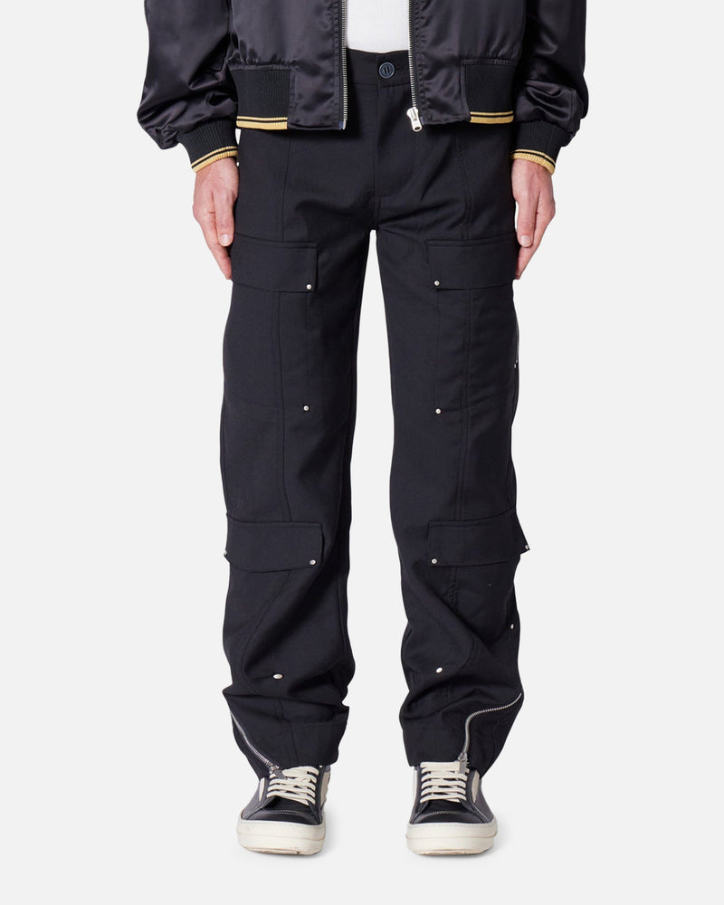 MNML MNML Angled Zip Cargo Pants Black