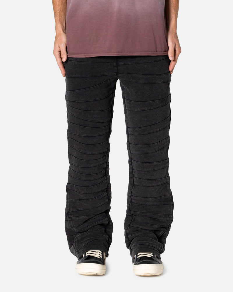 MNML MNML Crease Panel Sweatpants Washed Black