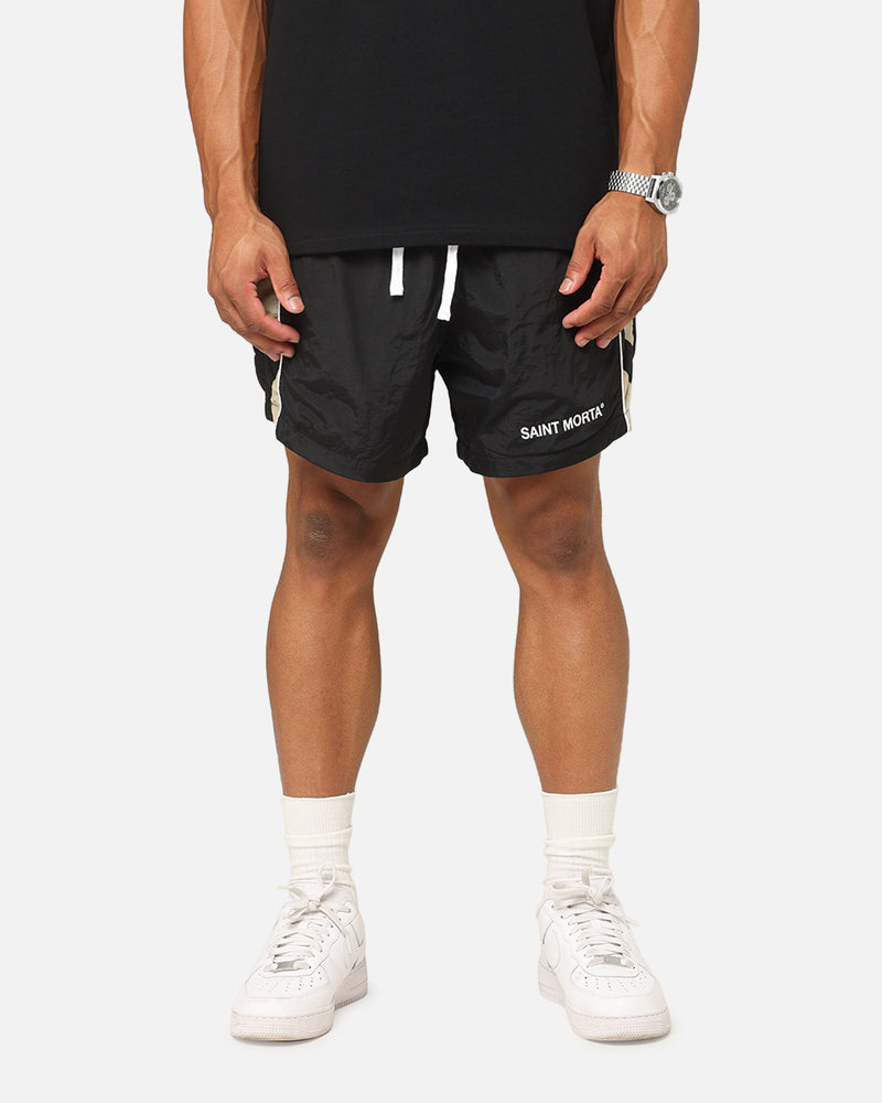 SAINT MORTA Saint Morta Official Panelled Beach Shorts Black/Stone