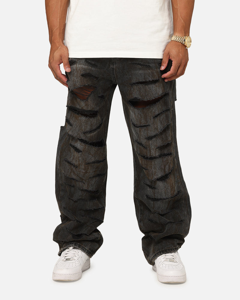 MNML MNML Ultra Baggy Thrashed Denim Jeans Black