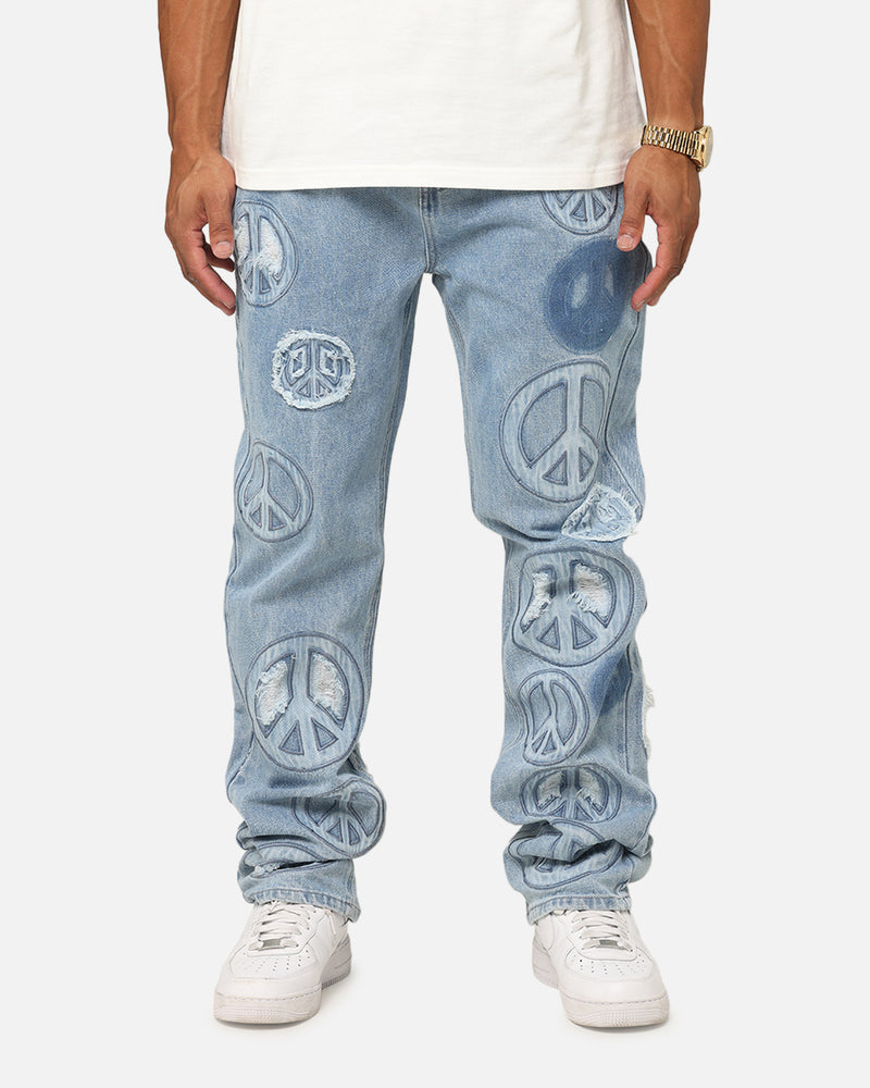 MNML MNML V723 Peace By Peace Denim Jeans Blue