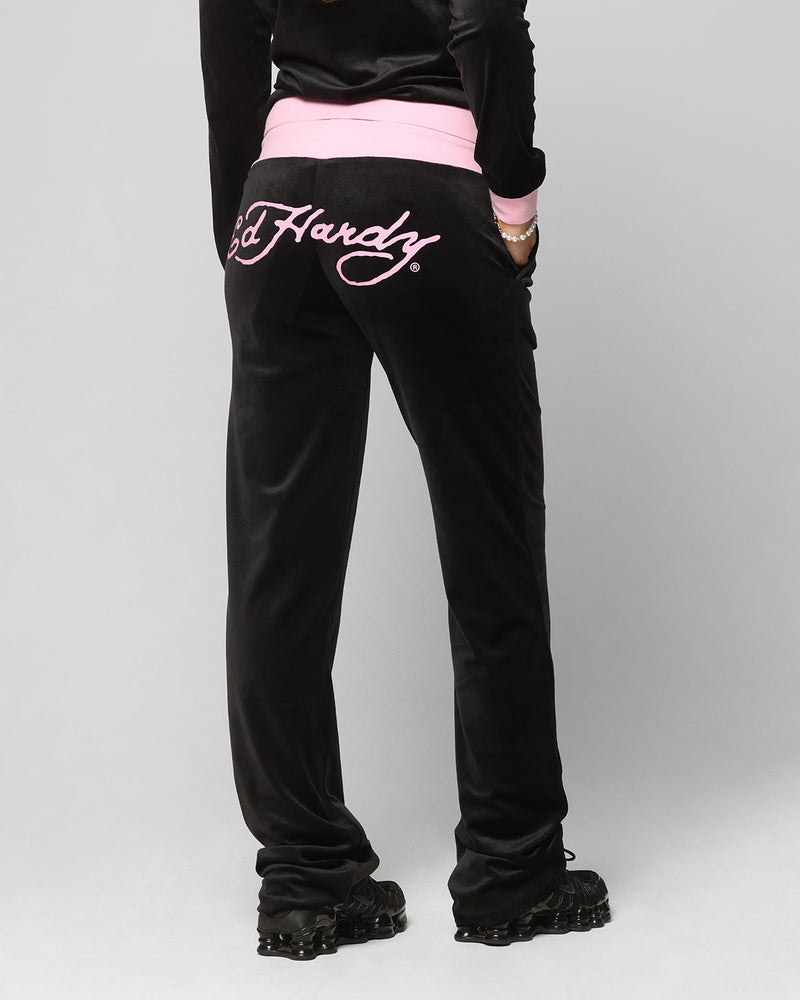 ED HARDY Ed Hardy Women's Ed Hardy Trackpants Black/Pink