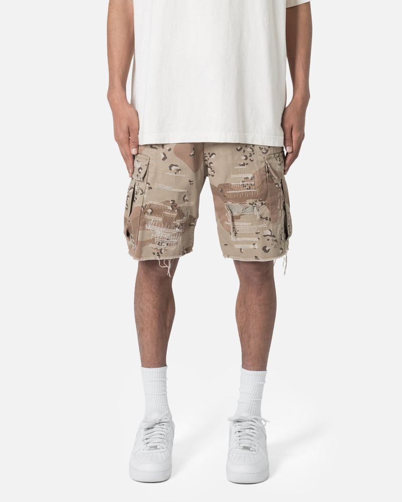 MNML MNML Distressed Cargo Shorts Desert Camo