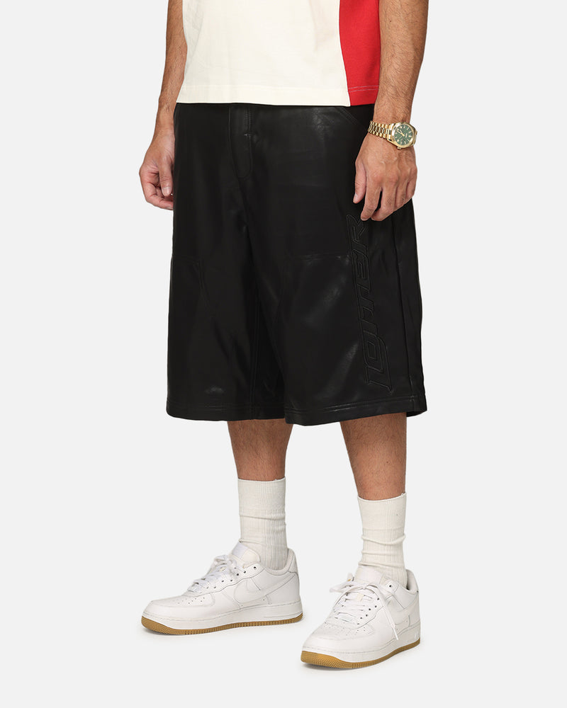 LOITER Loiter Motor PU Leather Shorts Black