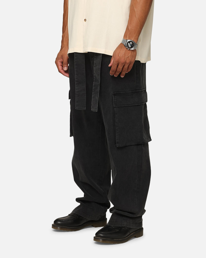 XXIII XXIII Tie Up Cargo Pants Washed Black