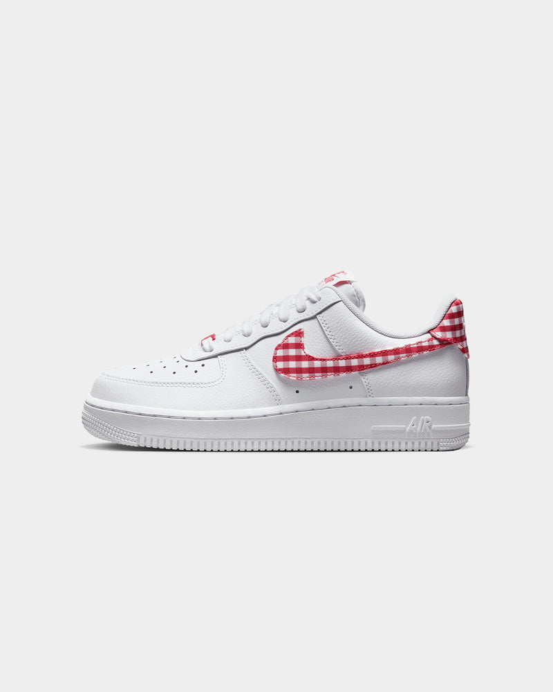 Nike Women's Air Force 1 '07 "Gingham Plaid" White/Mystic Red