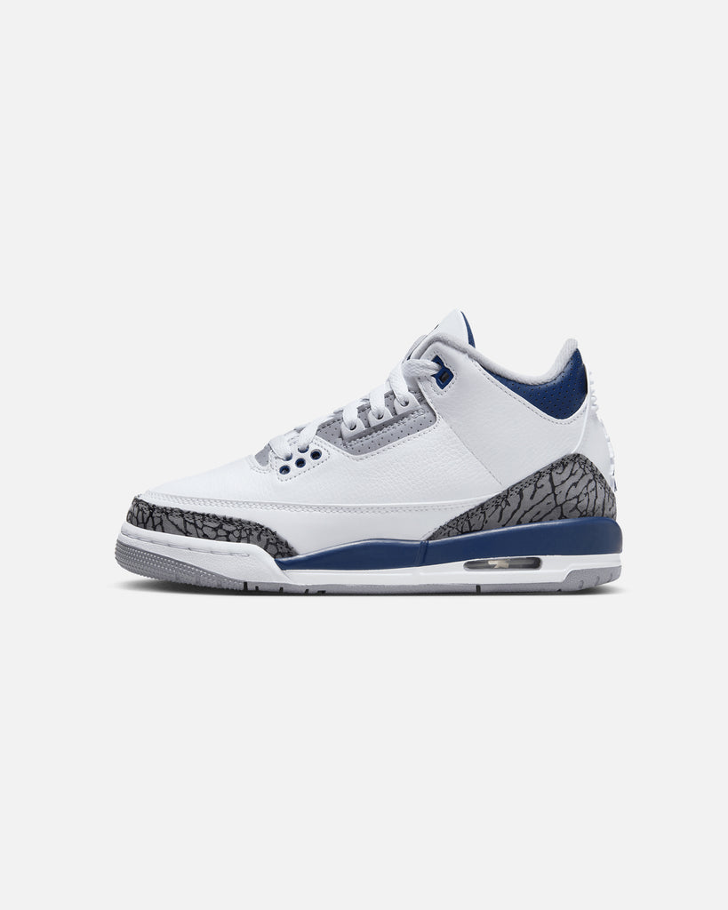 Jordan Kids' Air Jordan 3 Retro BG (GS) White/Midnight | Culture Kings