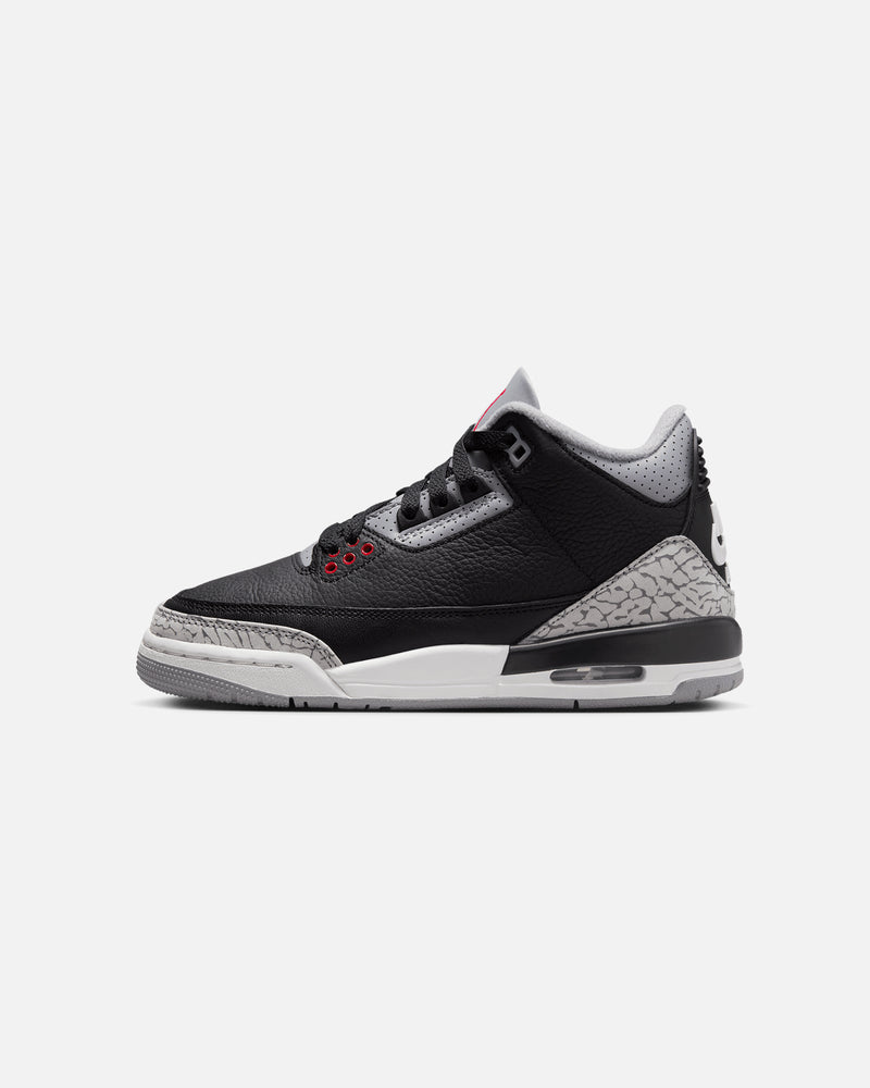 JORDAN Jordan Kids' Air Jordan 3 Retro (GS) "Black Cement" Black/Fire Red-Cement Grey/Summit White