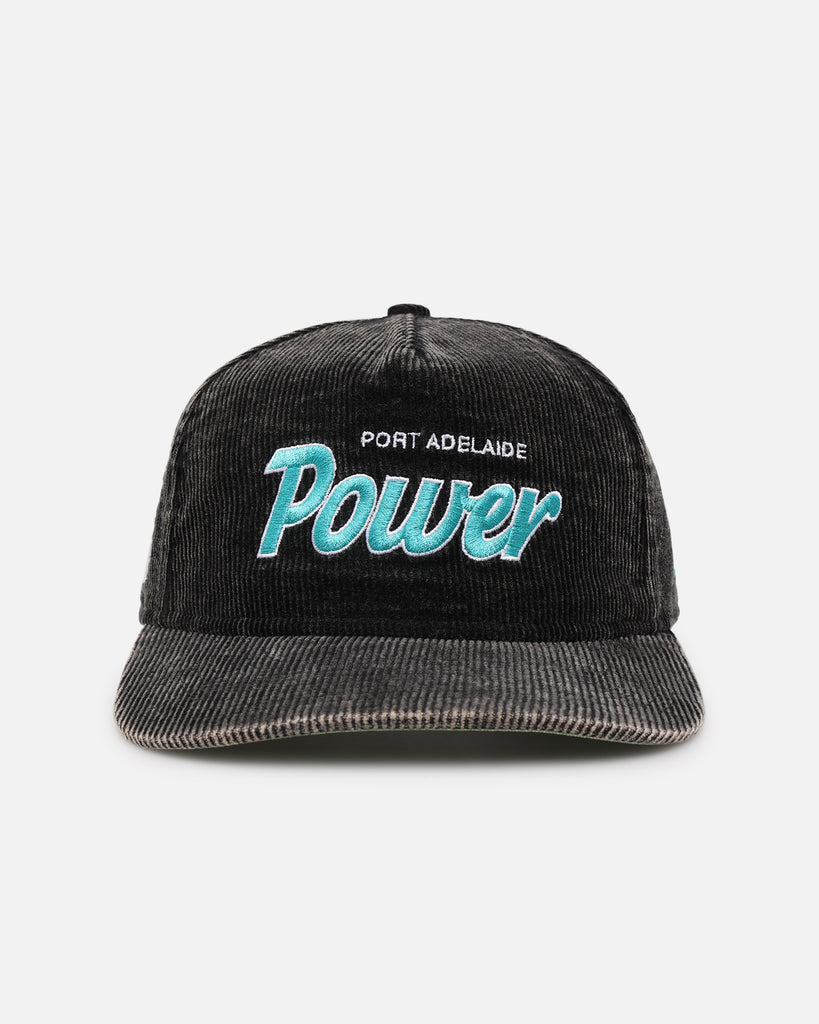 New Era Port Adelaide Power 'Washed Corduroy' Pre-Curved Golfer Snapba ...