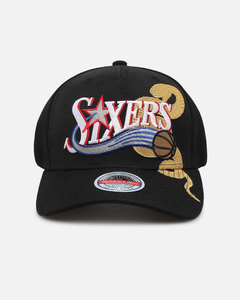 MITCHELL & NESS Mitchell & Ness Philadelphia 76ers 'Year Of The Snake' MVP Snapback Black