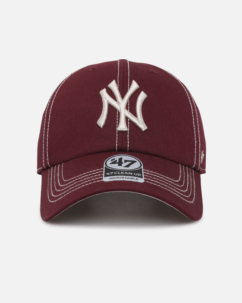 47 Brand New York Yankees Clean Up Strapback Dark Maroon