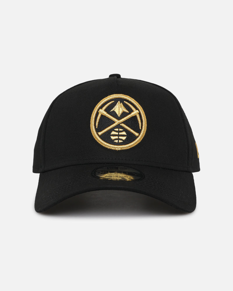 New Era New Era Denver Nuggets 'NBA Black & Gold Embroidery' 9FORTY A-Frame Snapback Black/Gold