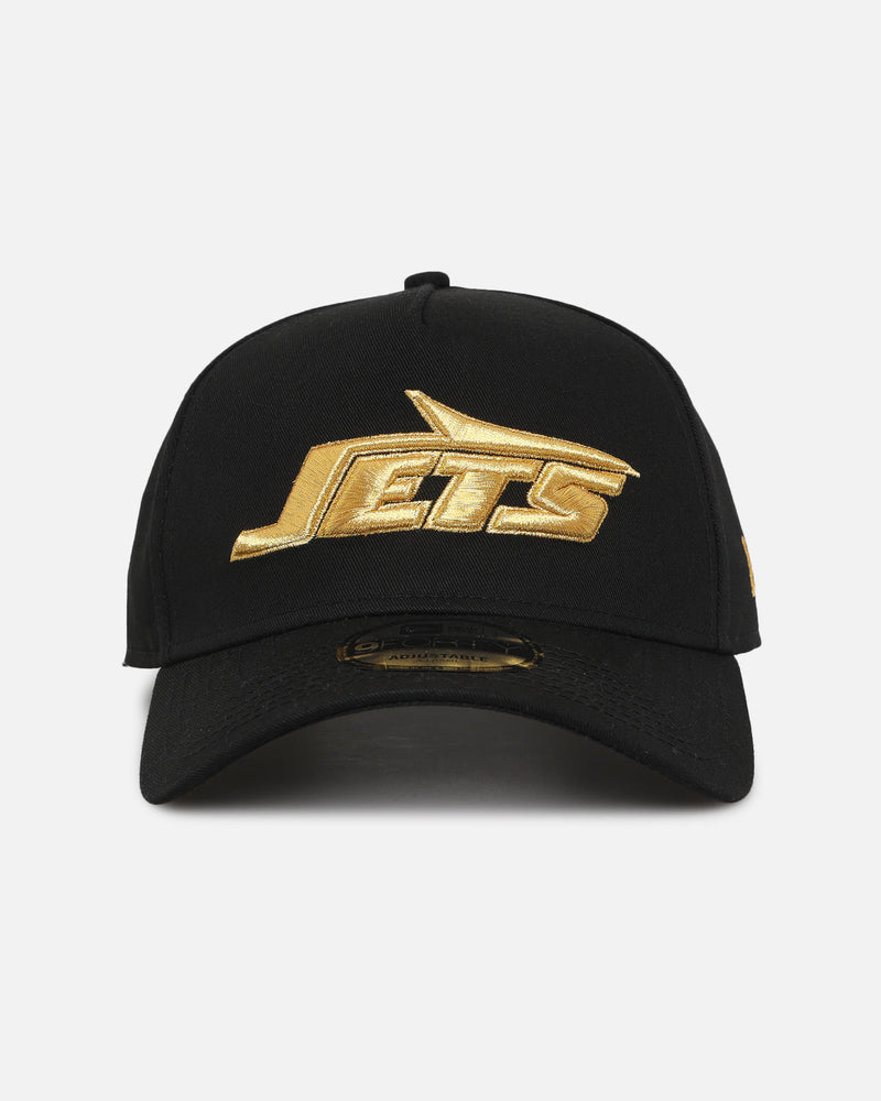 New Era New Era New York Jets 'NFL Black & Gold Embroidery' 9FORTY A-Frame Snapback Black/Gold