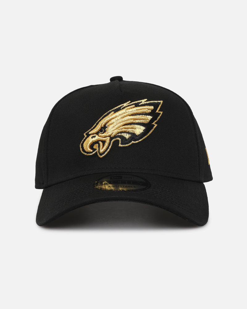 New Era Philadelphia Eagles 'NFL Black & Gold Embroidery' 9FORTY A-Frame Snapback Black/Gold