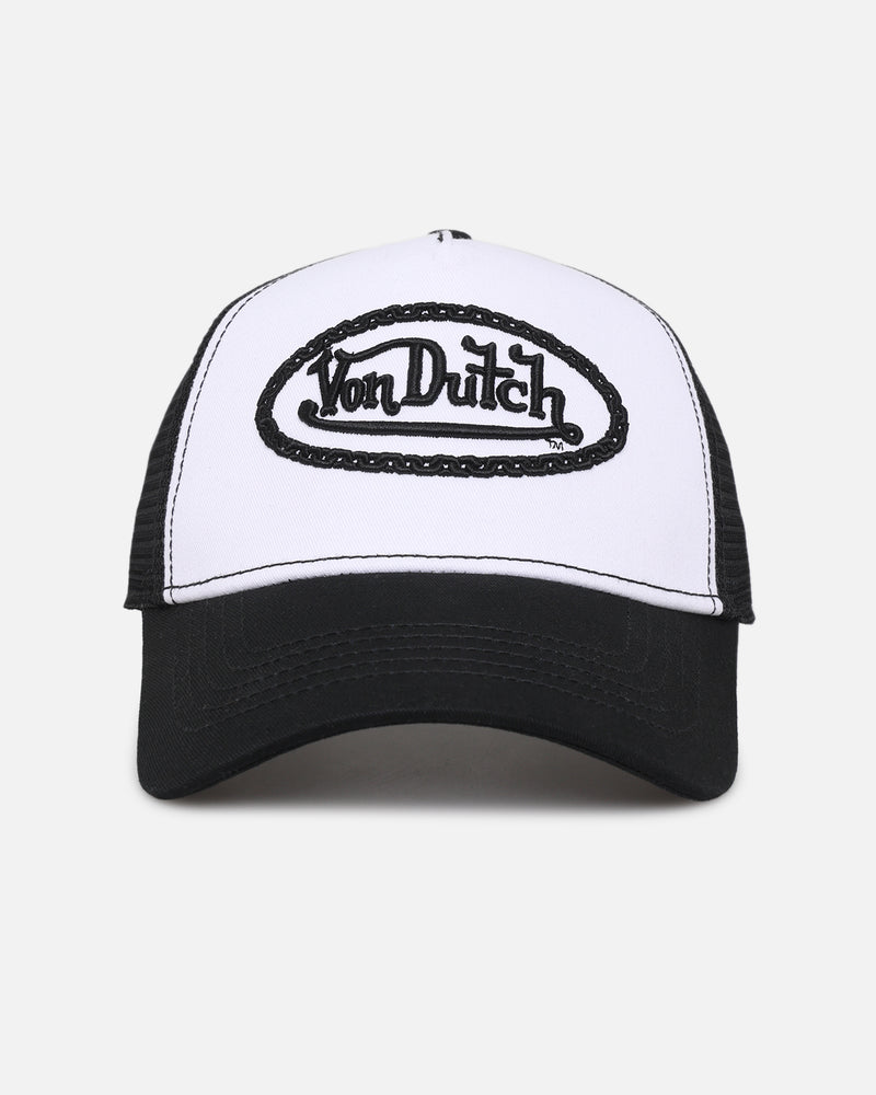 VON DUTCH Von Dutch Unisex Trucker Snapback Hat Black/White