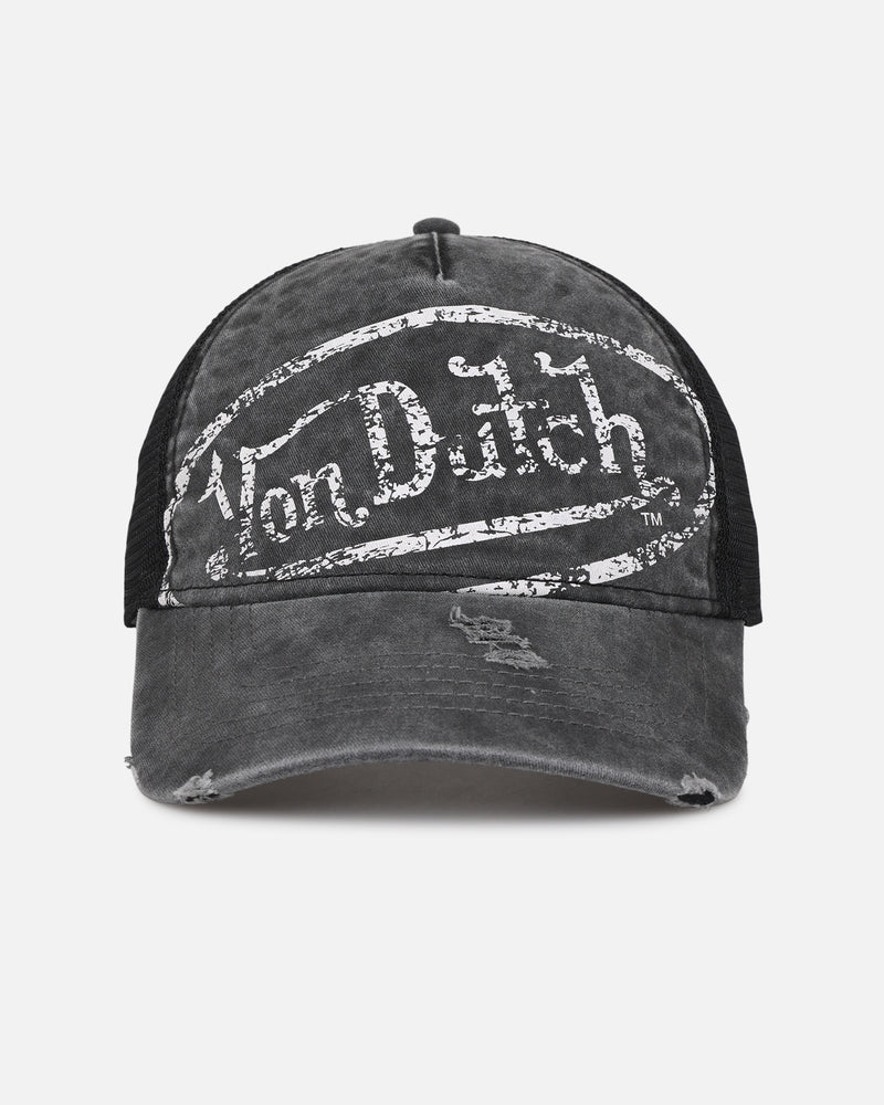 VON DUTCH Von Dutch Unisex Trucker Snapback Hat Washed Grey