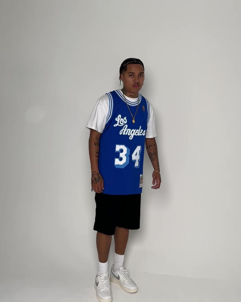 Premium Los Angeles Lakers Basketball Shorts Retro Street Wear Blue