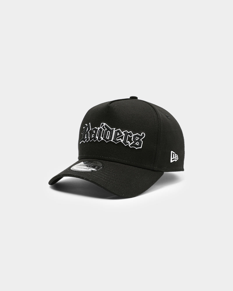 Las Vegas Raiders New Era Gothic Script 9FIFTY Snapback Hat - Black